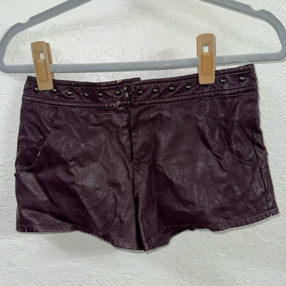 Forever 21 Faux Leather Low Rise Micro Shorts